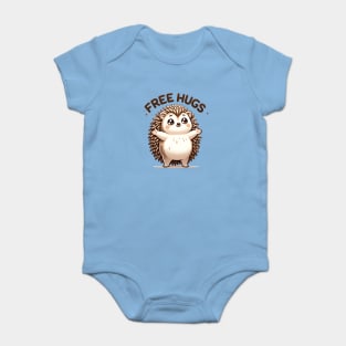 Cuddly Hedgehog: Free Hugs and Smiles for All! Baby Bodysuit